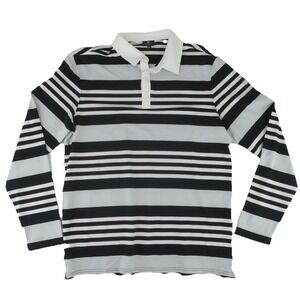 Adriano Goldschmied AG Green Label Rugby Polo Shirt Men's Medium Long Sleeve